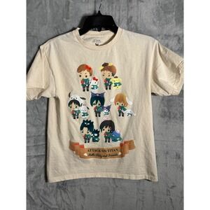 Attack on Titan Hello Kitty Friends T Shirt Chibi Anime Manga Licensed Youth S